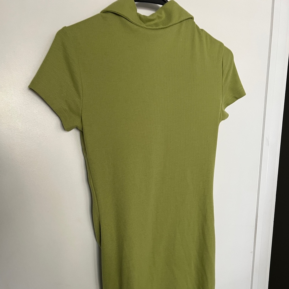 Ruched Button Bodycon Dress Size Small - Picture 4 of 4